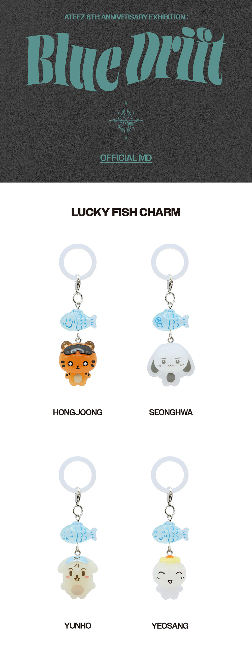 ATEEZ FISH LUCKY CHARM