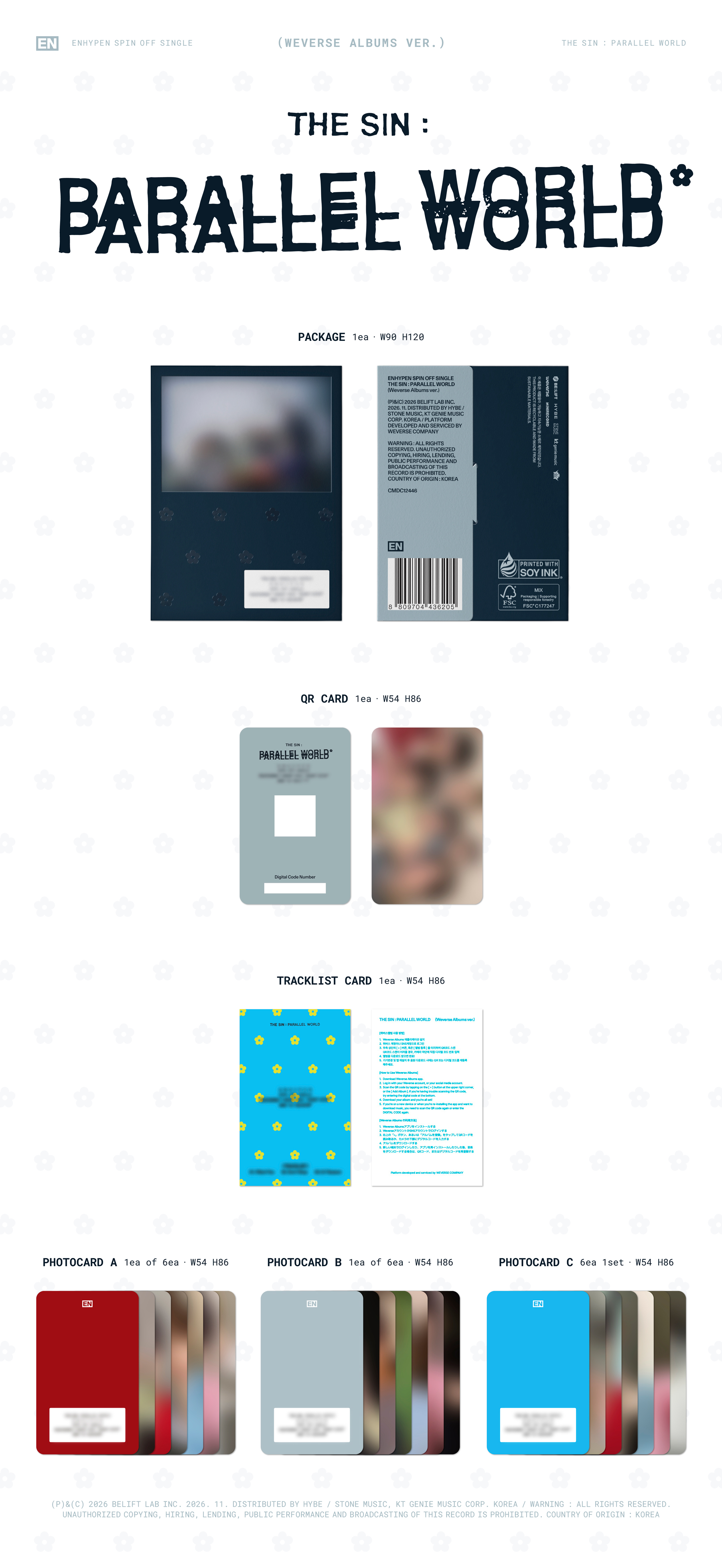 ENHYPEN - THE SIN : PARALLEL WORLD (Weverse Albums ver.)