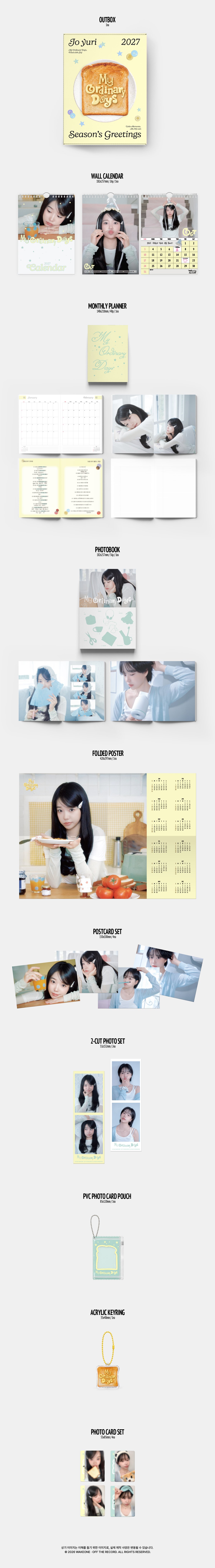 JO YURI - 2027 SEASON’S GREETINGS [MY ORDINARY DAYS]