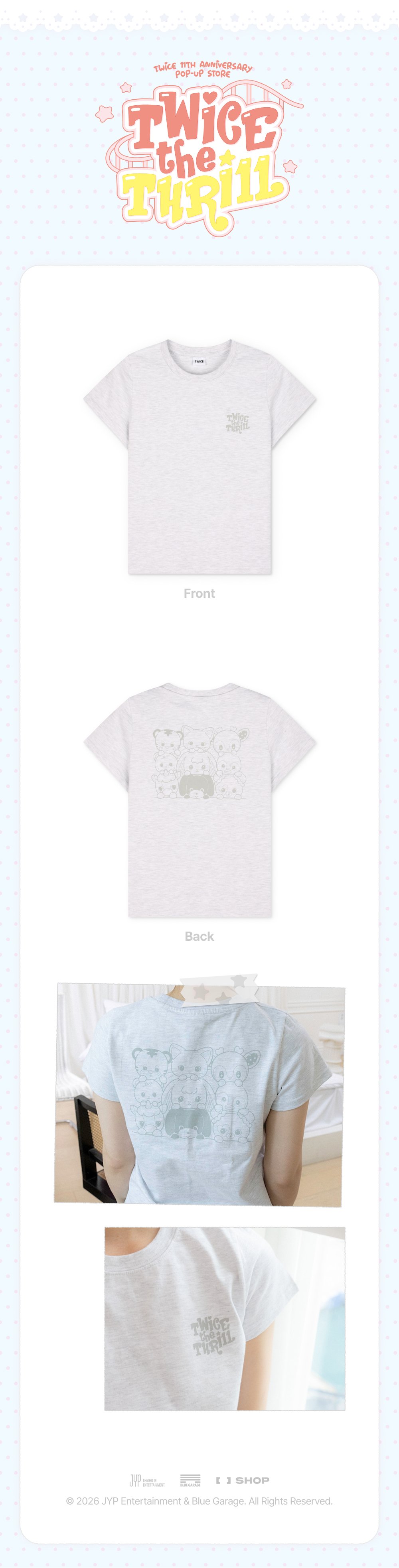 T-SHIRT (Gray) - TWICE THE THRILL