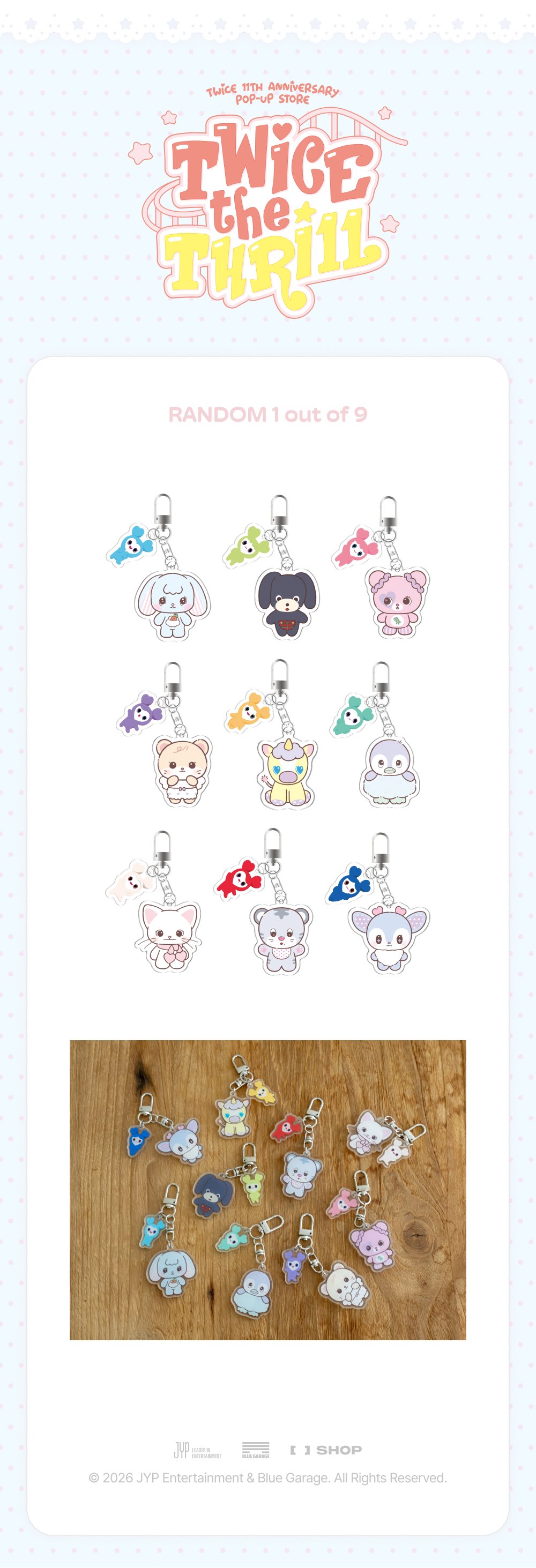 TDOONGZ SECRET ACRYLIC KEYRING - TWICE THE THRILL