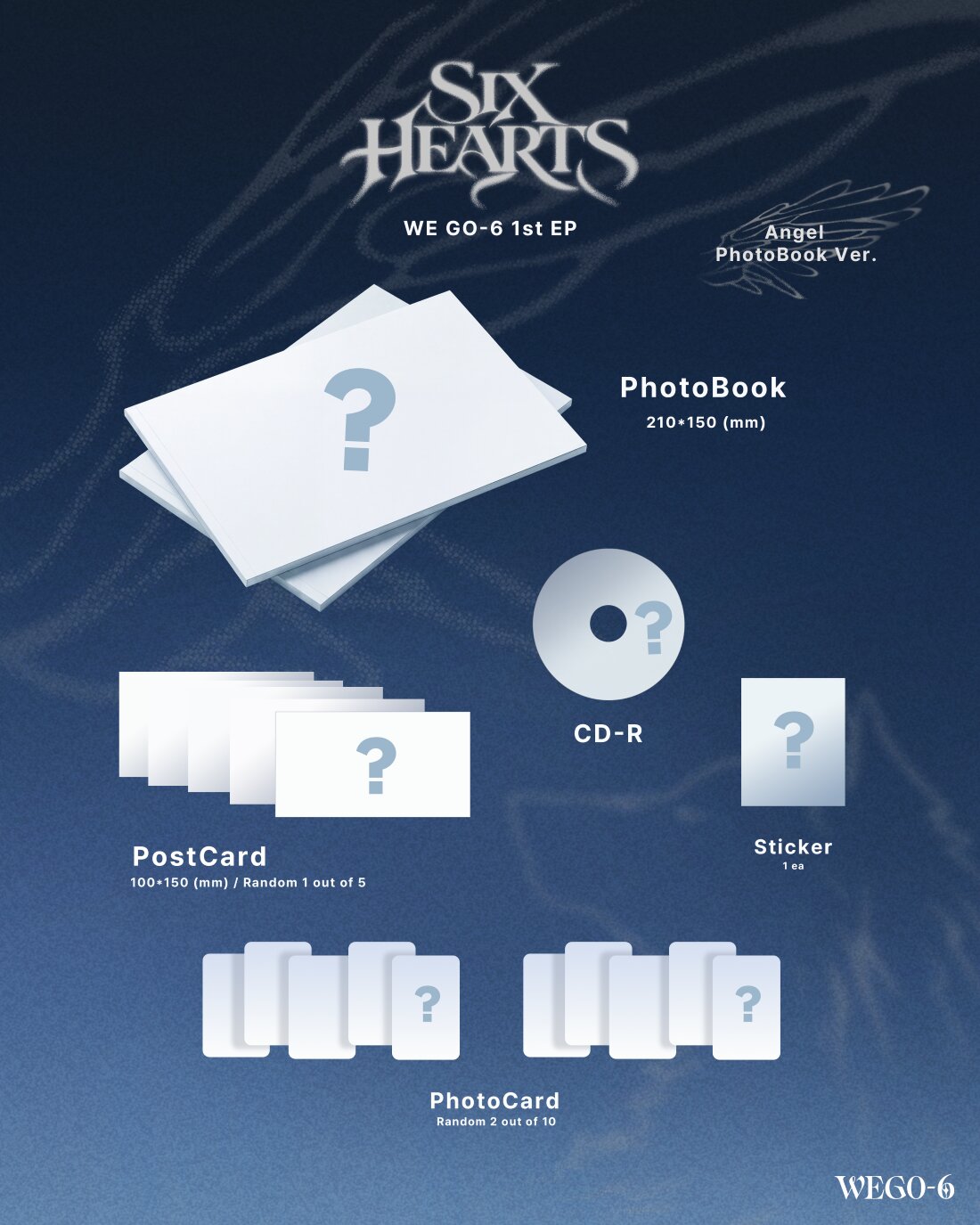 WE GO-6 - SIX HEARTS (Angel Photobook)