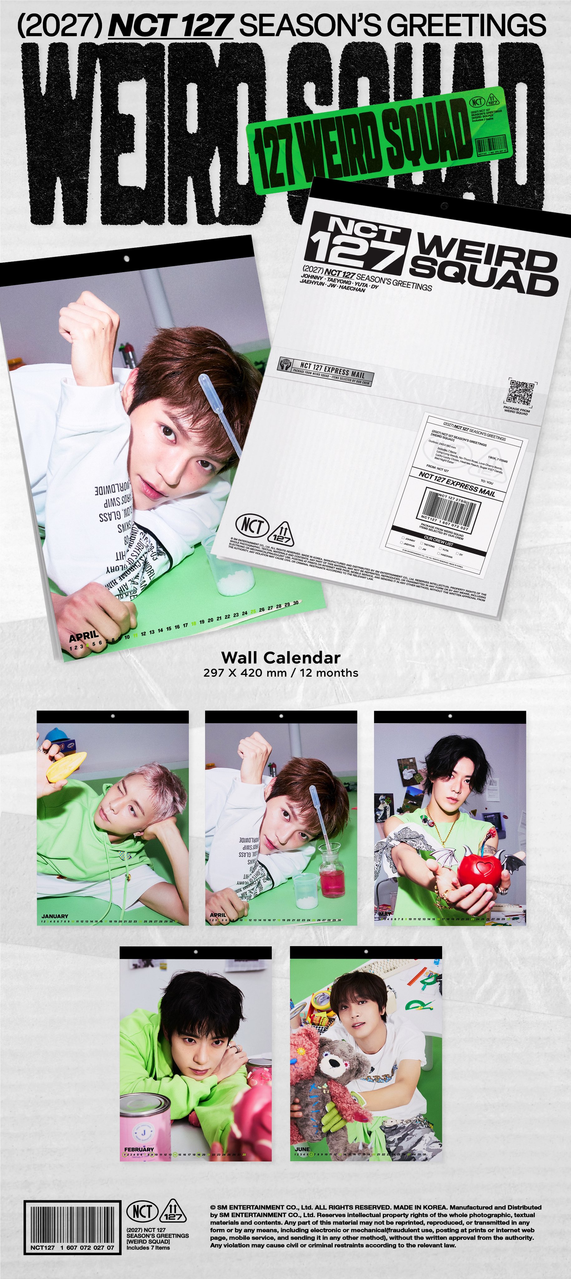 NCT 127 2027 WALL CALENDAR