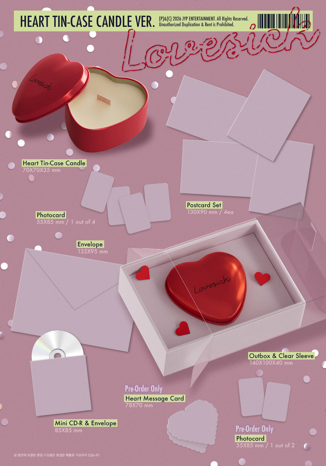 CHAERYEONG - Lovesick (HEART TIN-CASE CANDLE Ver.)