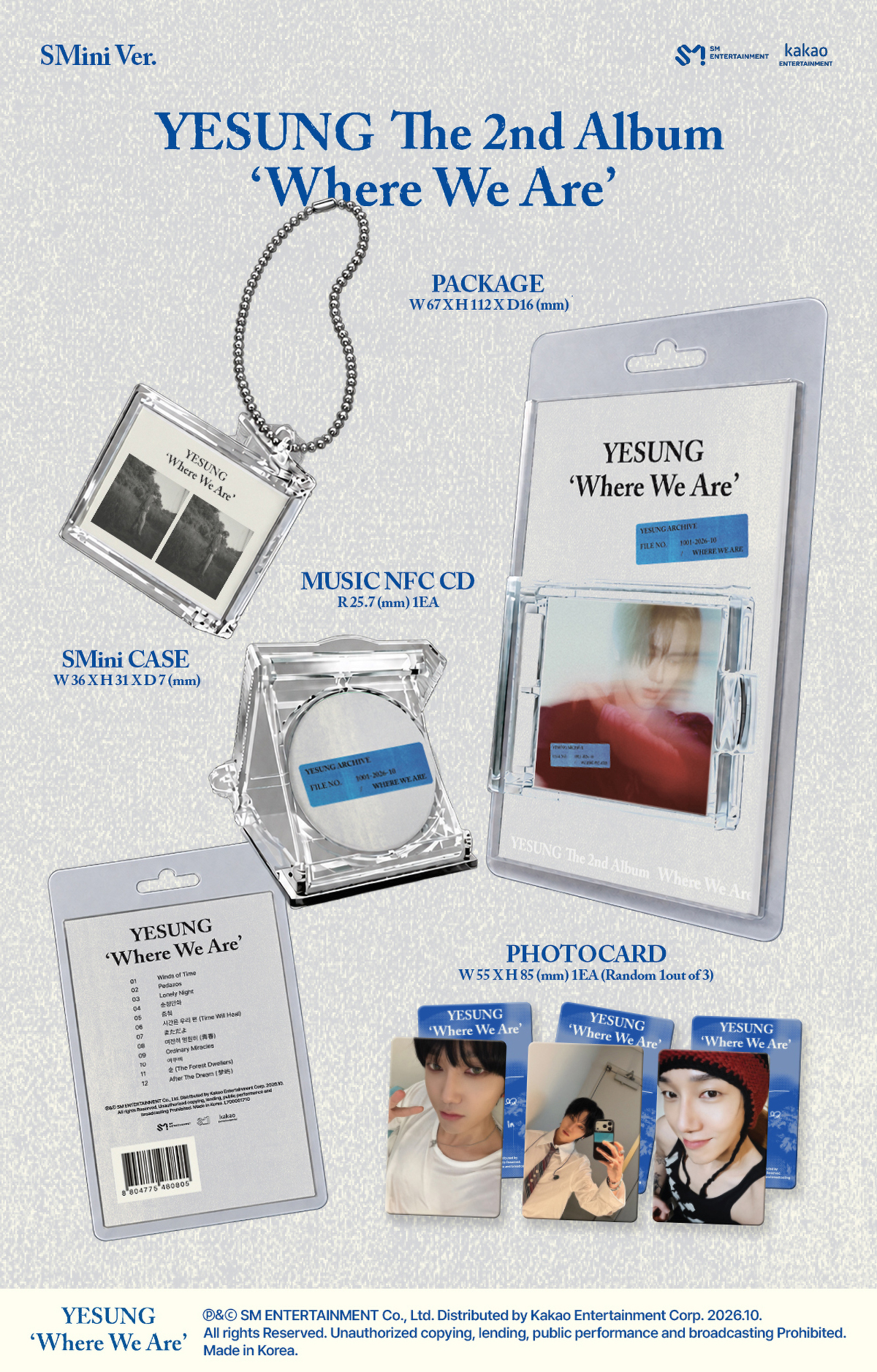 Yesung - Where We Are SMini