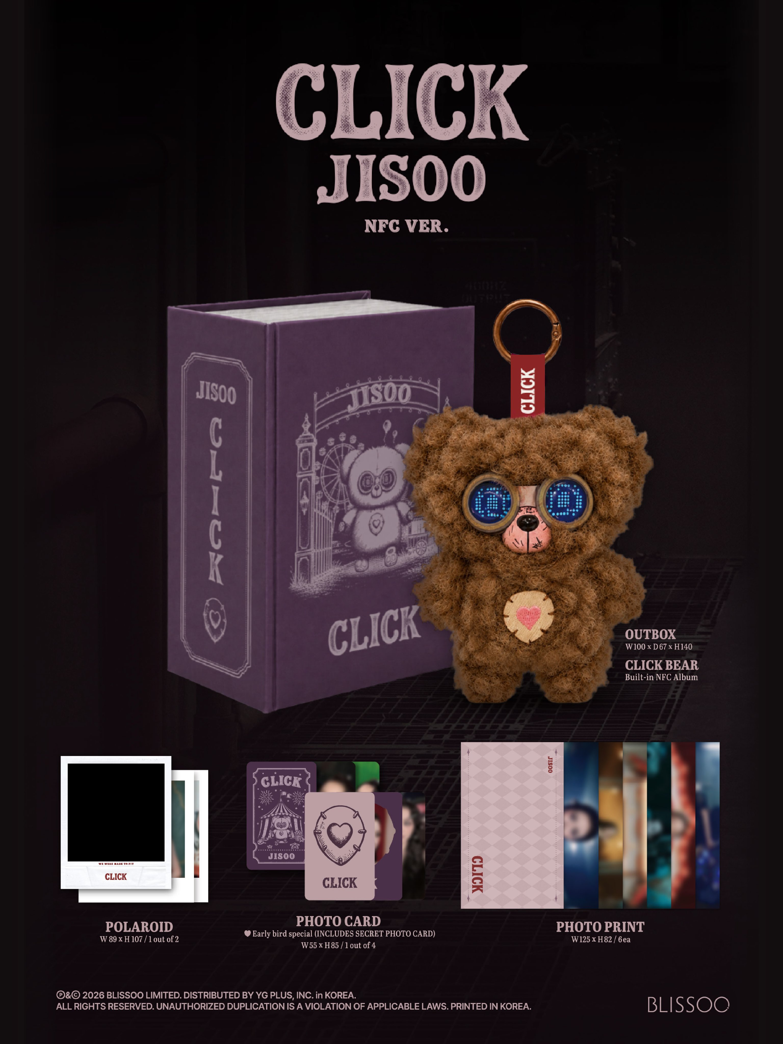 JISOO - CLICK (CLICK BABY BEAR NFC version)