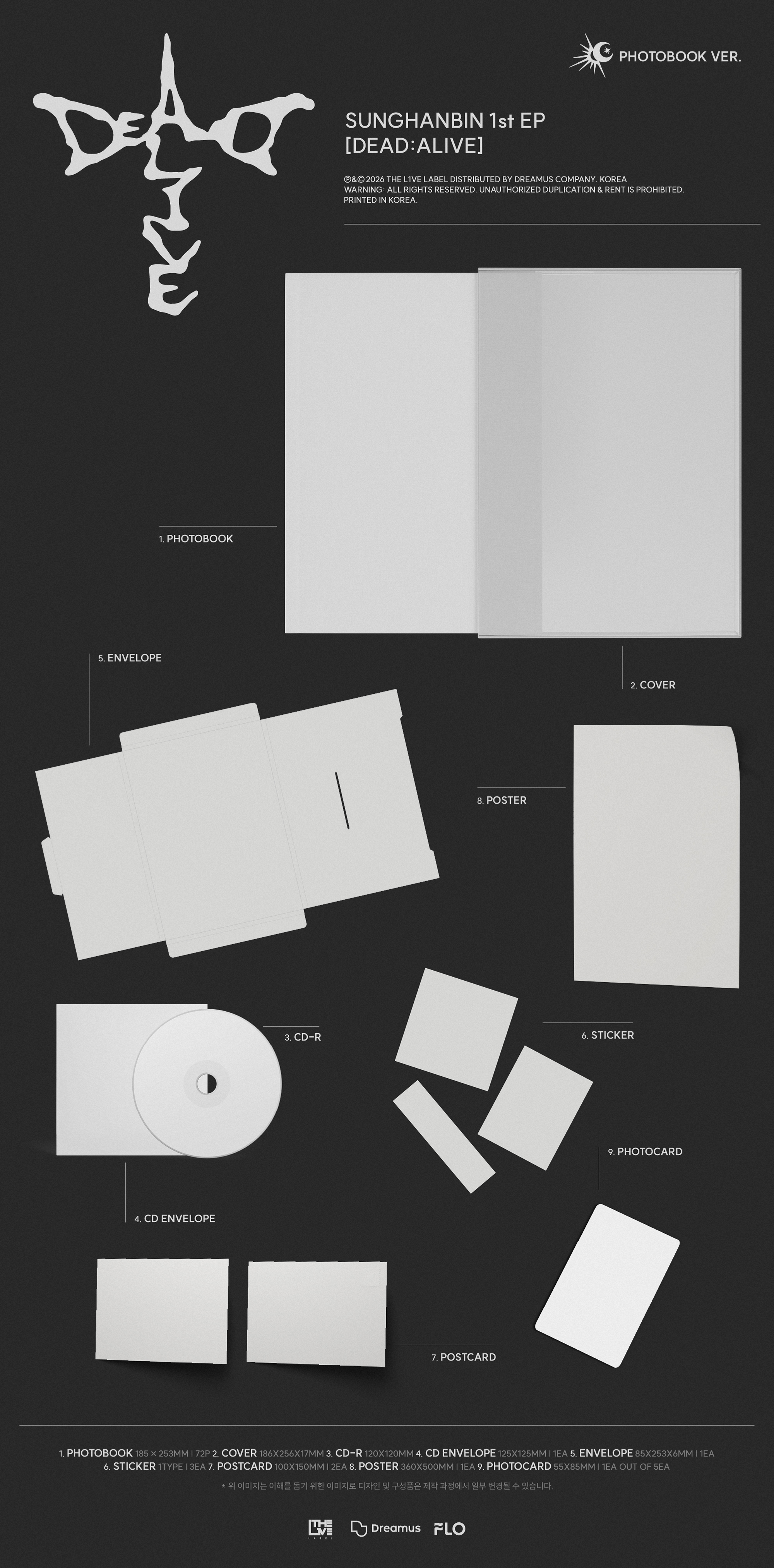 SUNGHANBIN - DEAD:ALIVE (Photobook Ver.)